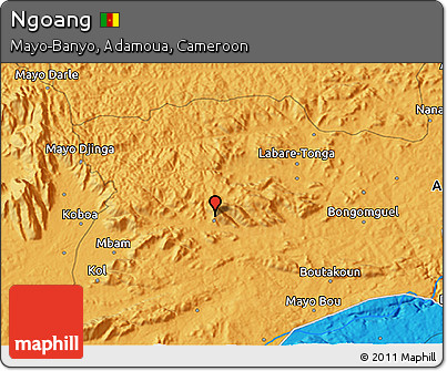 Political 3D Map of Ngoang