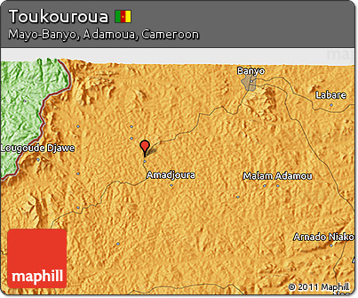 Political 3D Map of Toukouroua