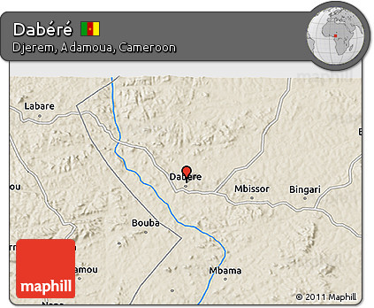 Shaded Relief 3D Map of Dabéré