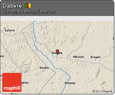 Shaded Relief 3D Map of Dabéré