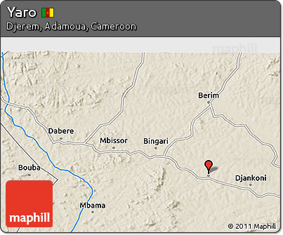 Shaded Relief 3D Map of Yaro
