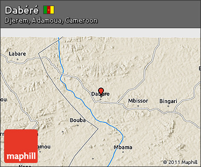 Shaded Relief 3D Map of Dabéré