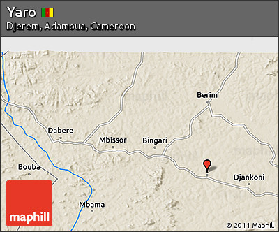 Shaded Relief 3D Map of Yaro