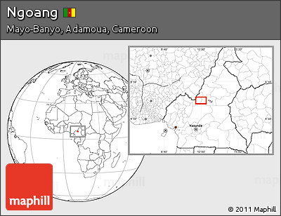 Blank Location Map of Ngoang