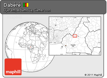 Blank Location Map of Dabéré