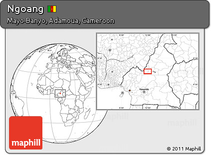 Blank Location Map of Ngoang