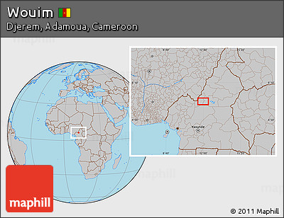 Gray Location Map of Wouim