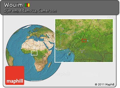 Satellite Location Map of Wouim