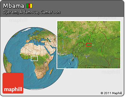 Satellite Location Map of Mbama