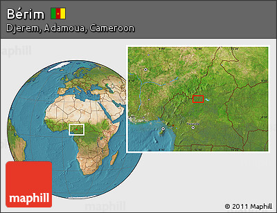 Satellite Location Map of Bérim