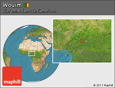Satellite Location Map of Wouim