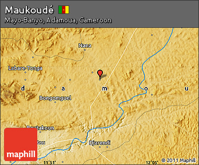 Physical Map of Maukoudé