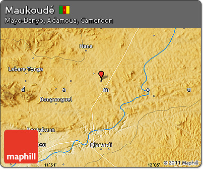 Physical Map of Maukoudé