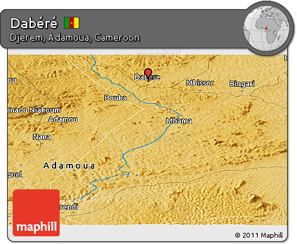 Physical Panoramic Map of Dabéré