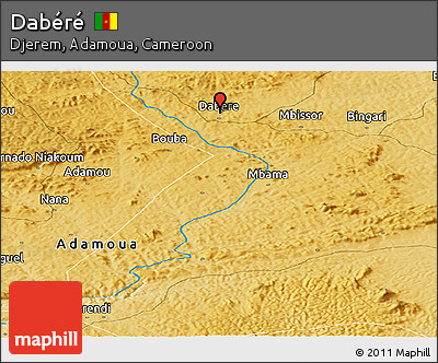 Physical Panoramic Map of Dabéré
