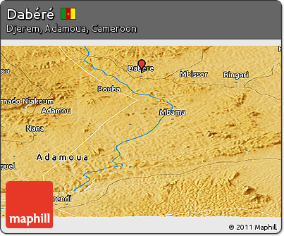 Physical Panoramic Map of Dabéré