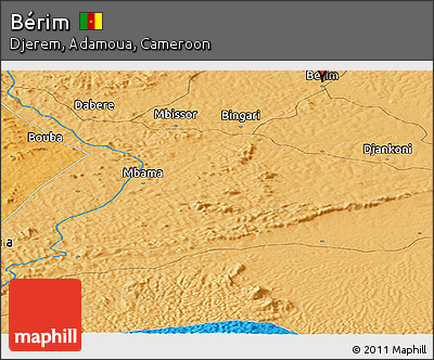 Political Panoramic Map of Bérim