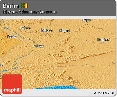 Political Panoramic Map of Bérim