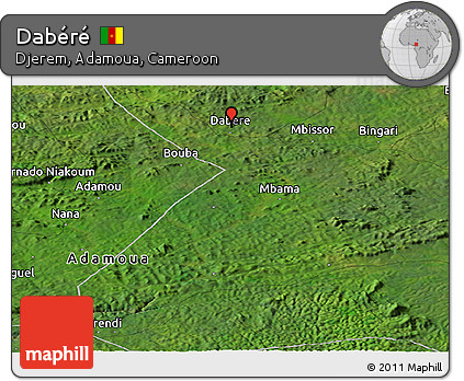 Satellite Panoramic Map of Dabéré