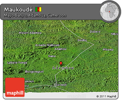 Satellite Panoramic Map of Maukoudé