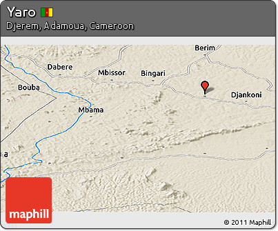 Shaded Relief Panoramic Map of Yaro