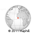 Outline Map of the Area around 6° 28' 13" N, 11° 49' 29" W, rectangular outline