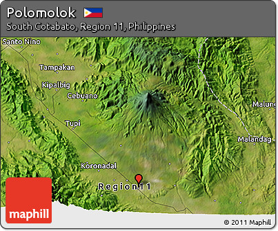 Satellite 3D Map of Polomolok