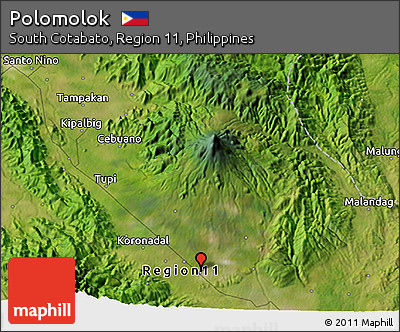 Satellite 3D Map of Polomolok