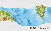 Physical Panoramic Map of the area around 6° 28' 13" N, 125° 52' 30" E