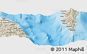 Shaded Relief Panoramic Map of the area around 6° 28' 13" N, 125° 52' 30" E