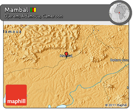 Political 3D Map of Mambal
