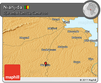 Political 3D Map of Nianjida