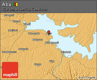 Political 3D Map of Aba