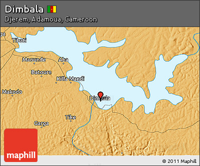 Political 3D Map of Dimbala