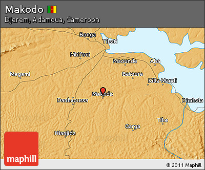 Political 3D Map of Makodo
