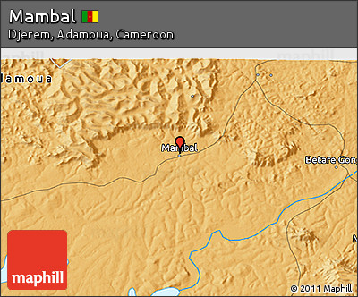 Political 3D Map of Mambal