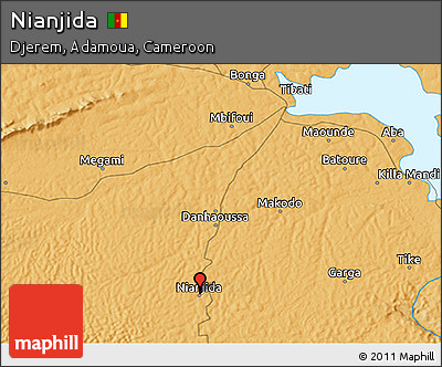Political 3D Map of Nianjida