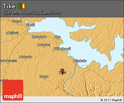 Political 3D Map of Tiké