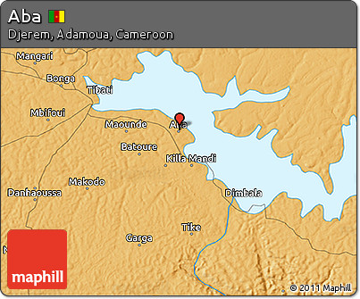 Political 3D Map of Aba