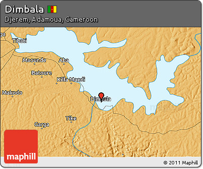 Political 3D Map of Dimbala