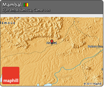 Political 3D Map of Mambal