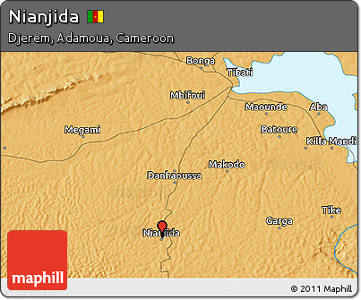 Political 3D Map of Nianjida