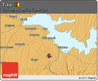 Political 3D Map of Tiké