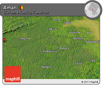 Satellite 3D Map of Aman