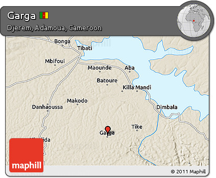 Shaded Relief 3D Map of Garga