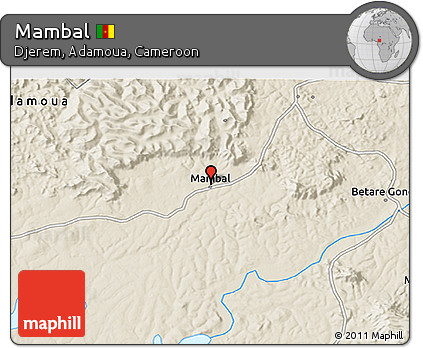 Shaded Relief 3D Map of Mambal