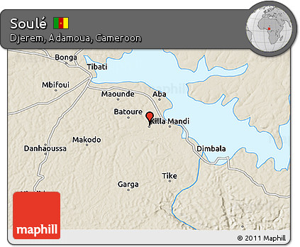 Shaded Relief 3D Map of Soulé