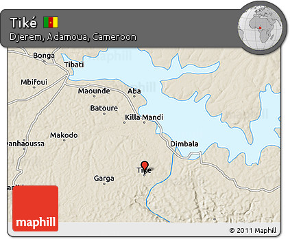 Shaded Relief 3D Map of Tiké