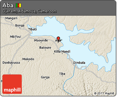 Shaded Relief 3D Map of Aba