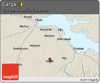 Shaded Relief 3D Map of Garga